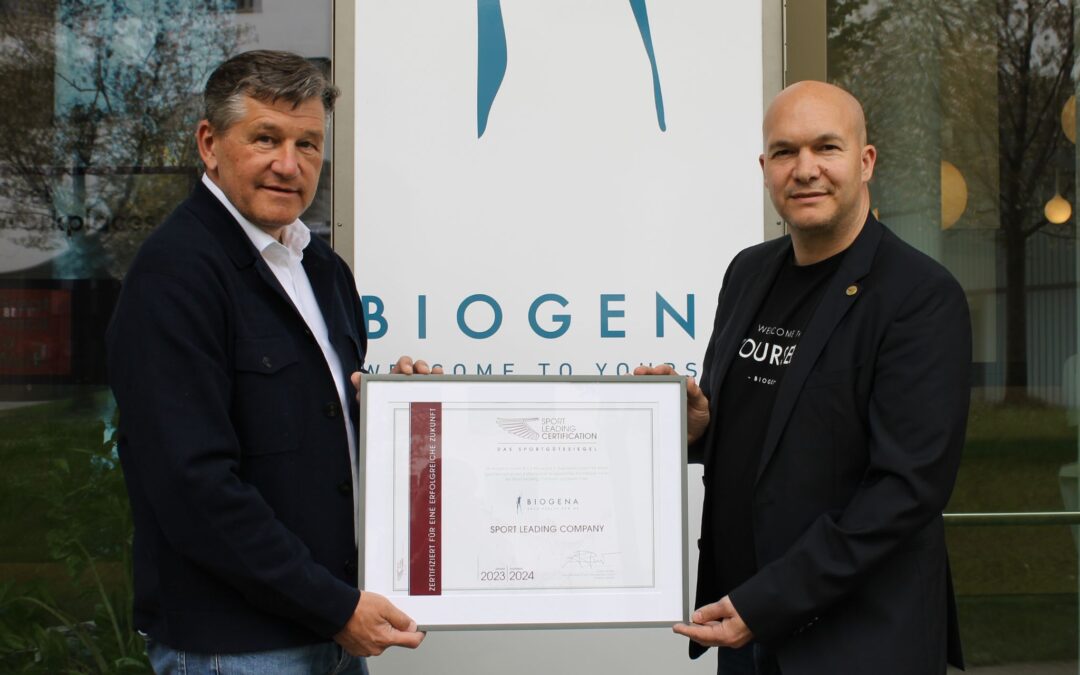Biogena als Sport Leading Company zertifiziert