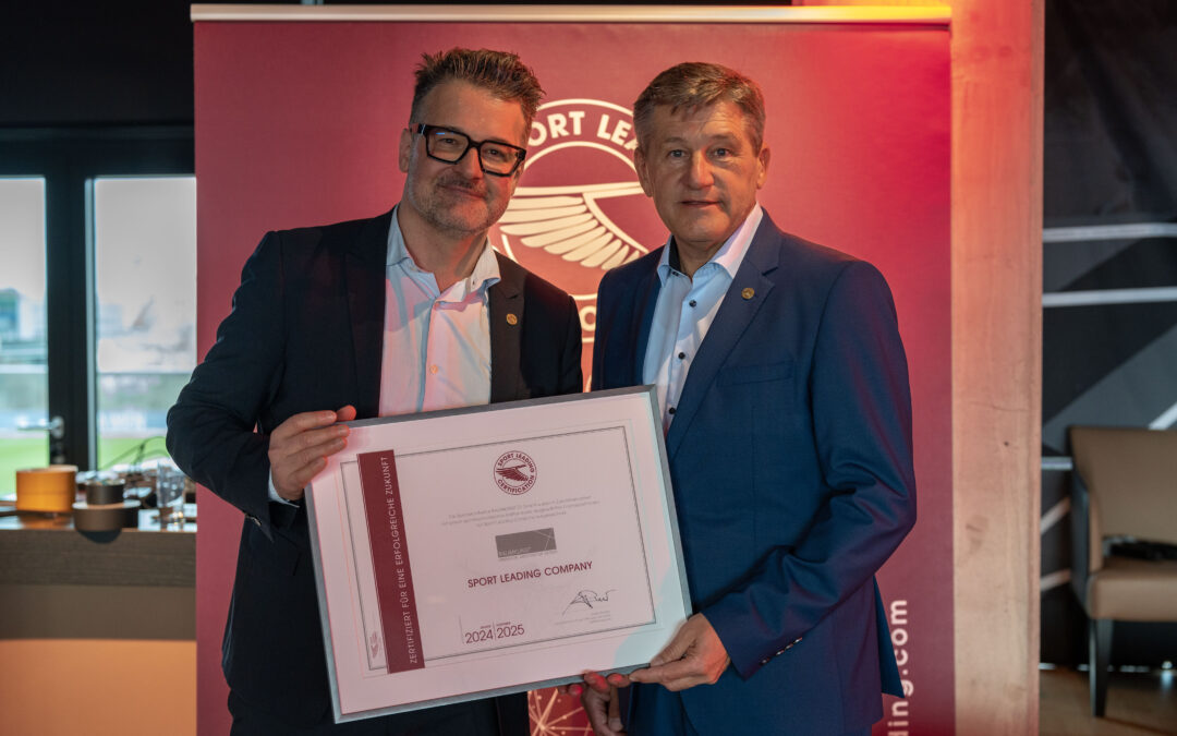 Architekturbüro RAUMKUNST als Sport Leading Company zertifiziert