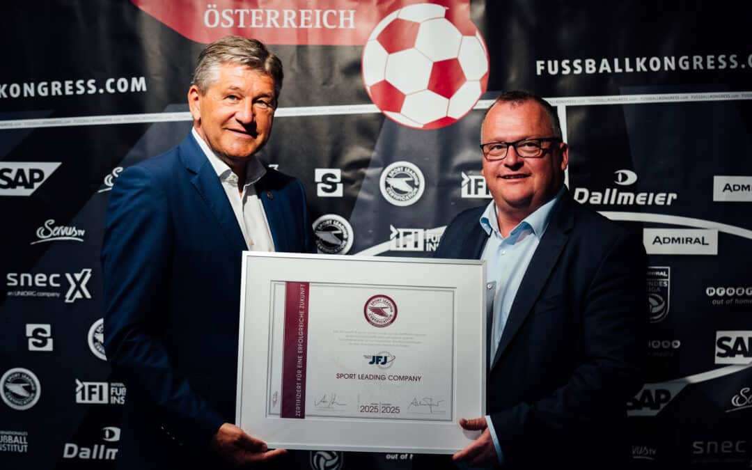 JFJ erhält Sportgütesiegel als Sport Leading Company