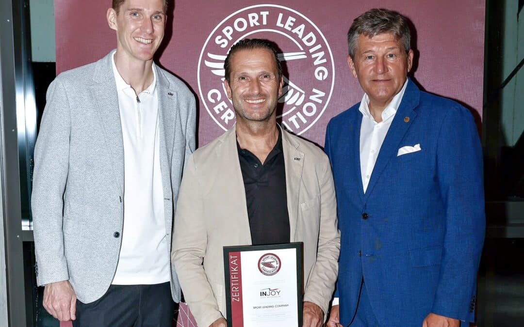 Fitnessmarke INJOY als Sport Leading Company zertifiziert